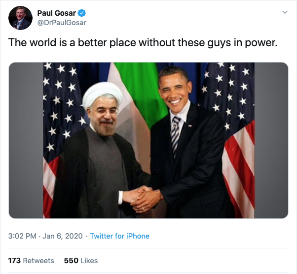 Paul Gosar Tweet